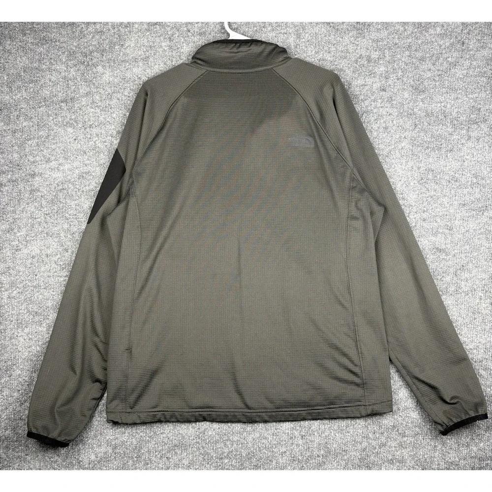 The North Face Borod Full Zip Jacket Mens XL Green Grid Fleece NF0A2VE1 Hiking